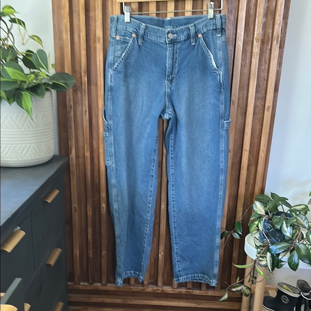 Gap Petite 90s Carpenter Ankle Straight Leg Jeans. Size 4P/ 27P - Picture 2 of 10